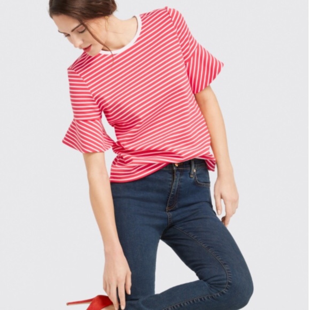 Draper James Flutter Sleeve Tee size L